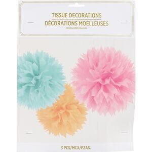 Amscan Party Impressions Hanagable Decorative, Fluffy Pastel